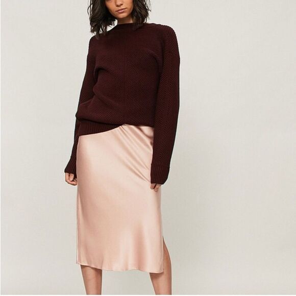 Theory 100% Silk women's Slim Pull-on midi Skirt size XS